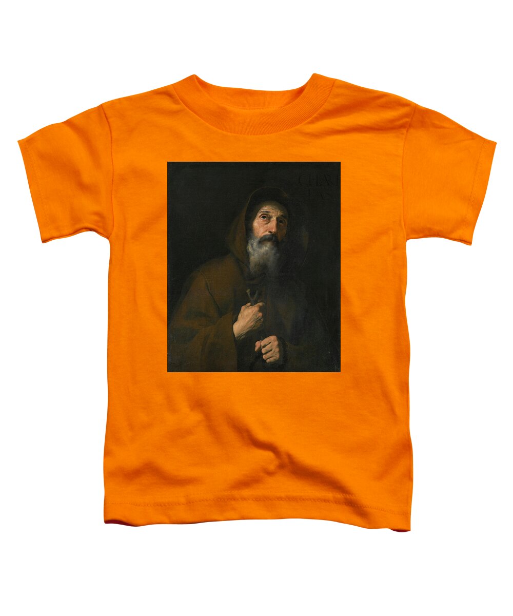 Saint Francis Of Paola Toddler T-Shirt featuring the painting Jusepe de Ribera by MotionAge Designs
