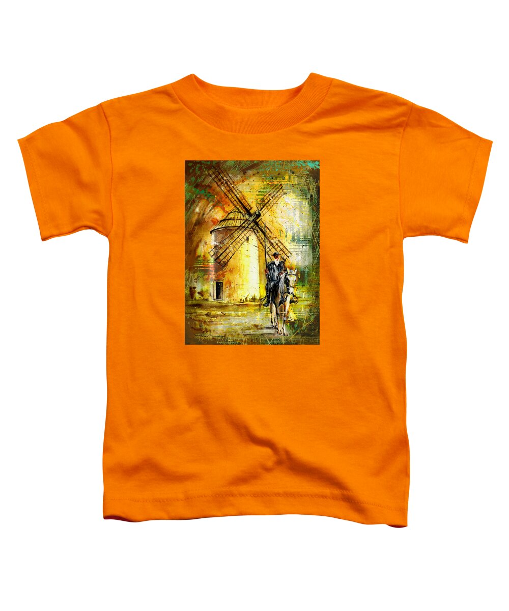 Travel Toddler T-Shirt featuring the painting La Mancha Authentic Madness by Miki De Goodaboom