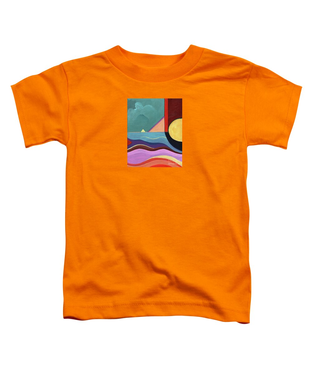 Abstract Toddler T-Shirt featuring the painting Let It Shine by Helena Tiainen