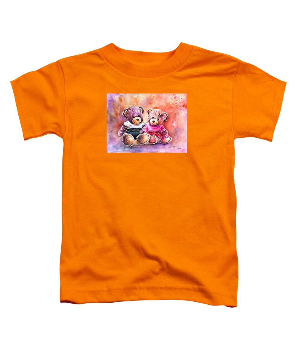 Animals Toddler T-Shirt featuring the painting Mahe And Mikben by Miki De Goodaboom