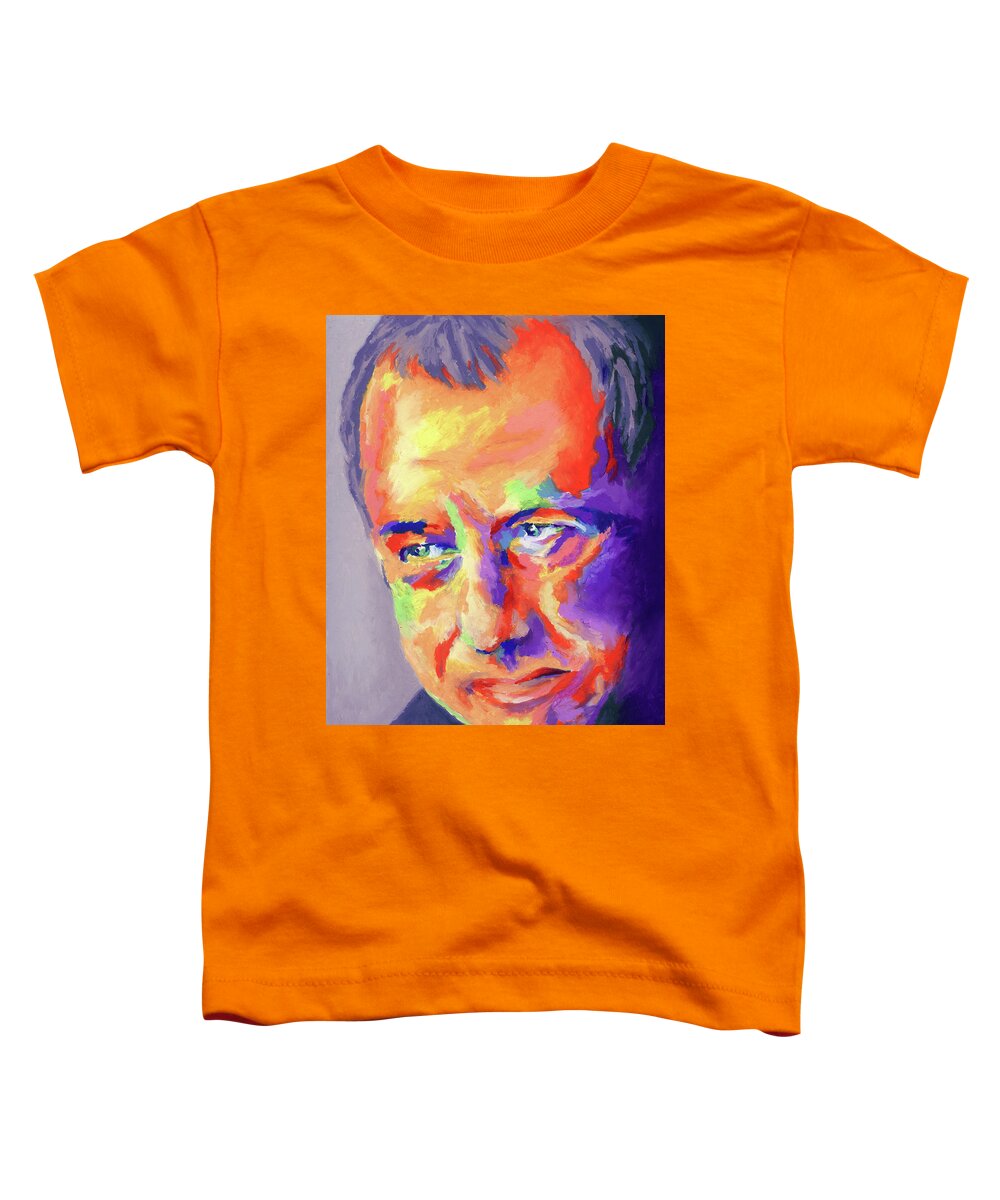 Mark Knopfler Toddler T-Shirt featuring the painting Mark Knopfler by Stephen Anderson