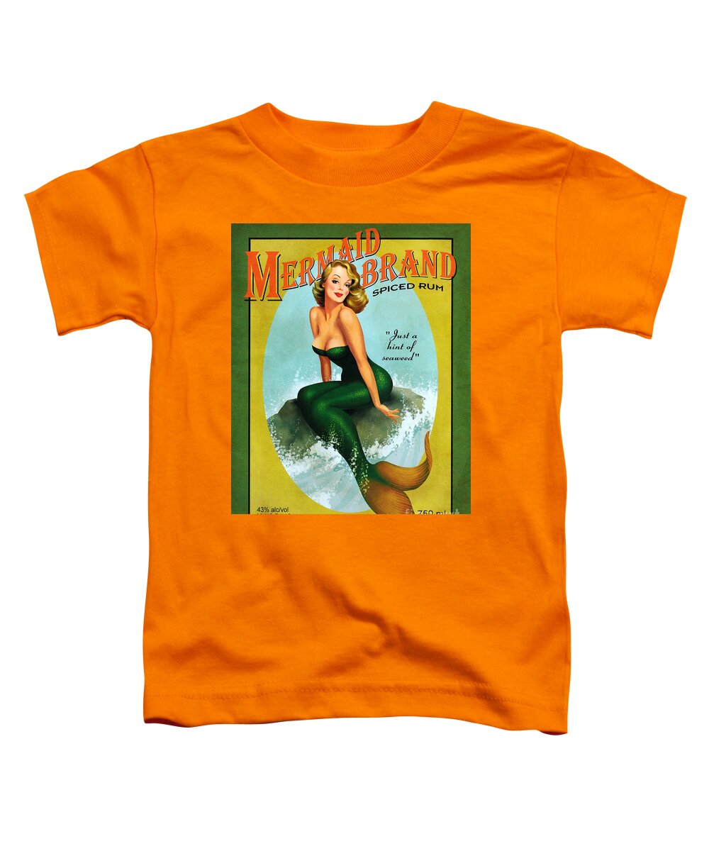 Mermaid Spiced Rum Toddler T-Shirt featuring the photograph Mermaid Spiced Rum by Jon Neidert