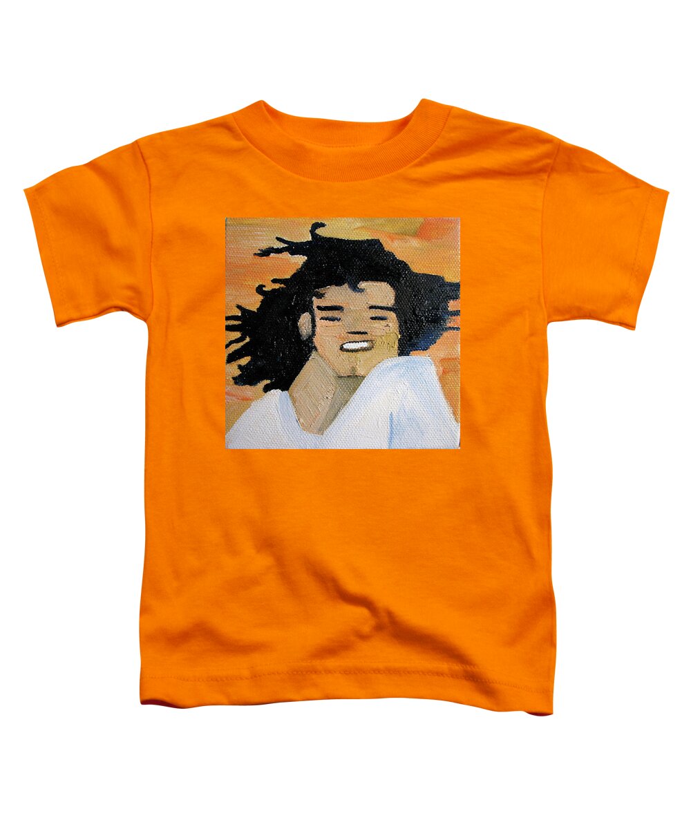 Michael Jackson Toddler T-Shirt featuring the painting Mj one of five number one by Patricia Arroyo