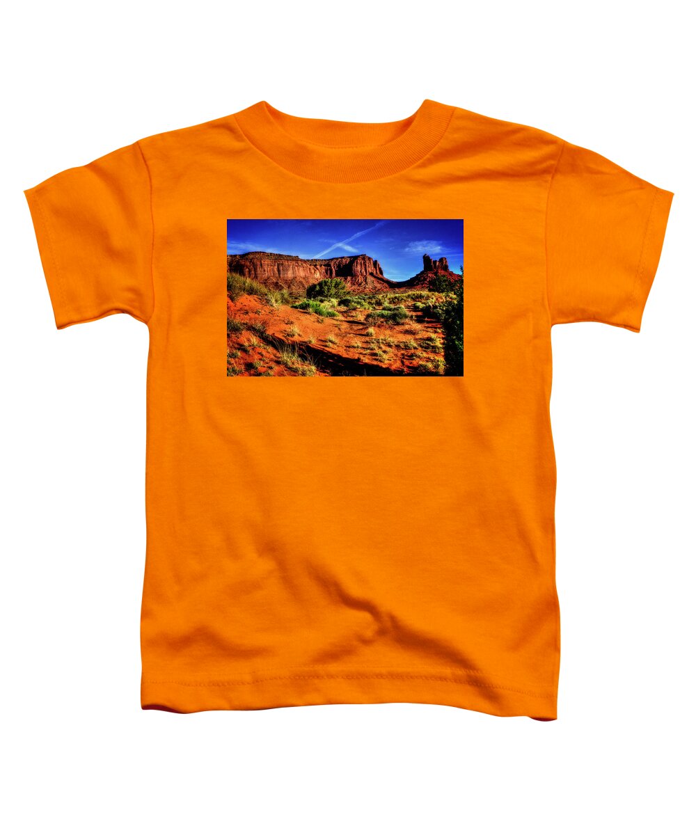 Arizona Toddler T-Shirt featuring the photograph Monument Valley Views No. 1 by Roger Passman