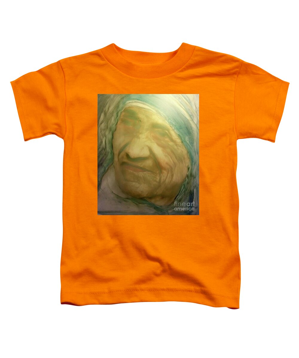 Mother Teresa Spirituality Religion Grace Saints Toddler T-Shirt featuring the painting Mother Teresa by FeatherStone Studio Julie A Miller
