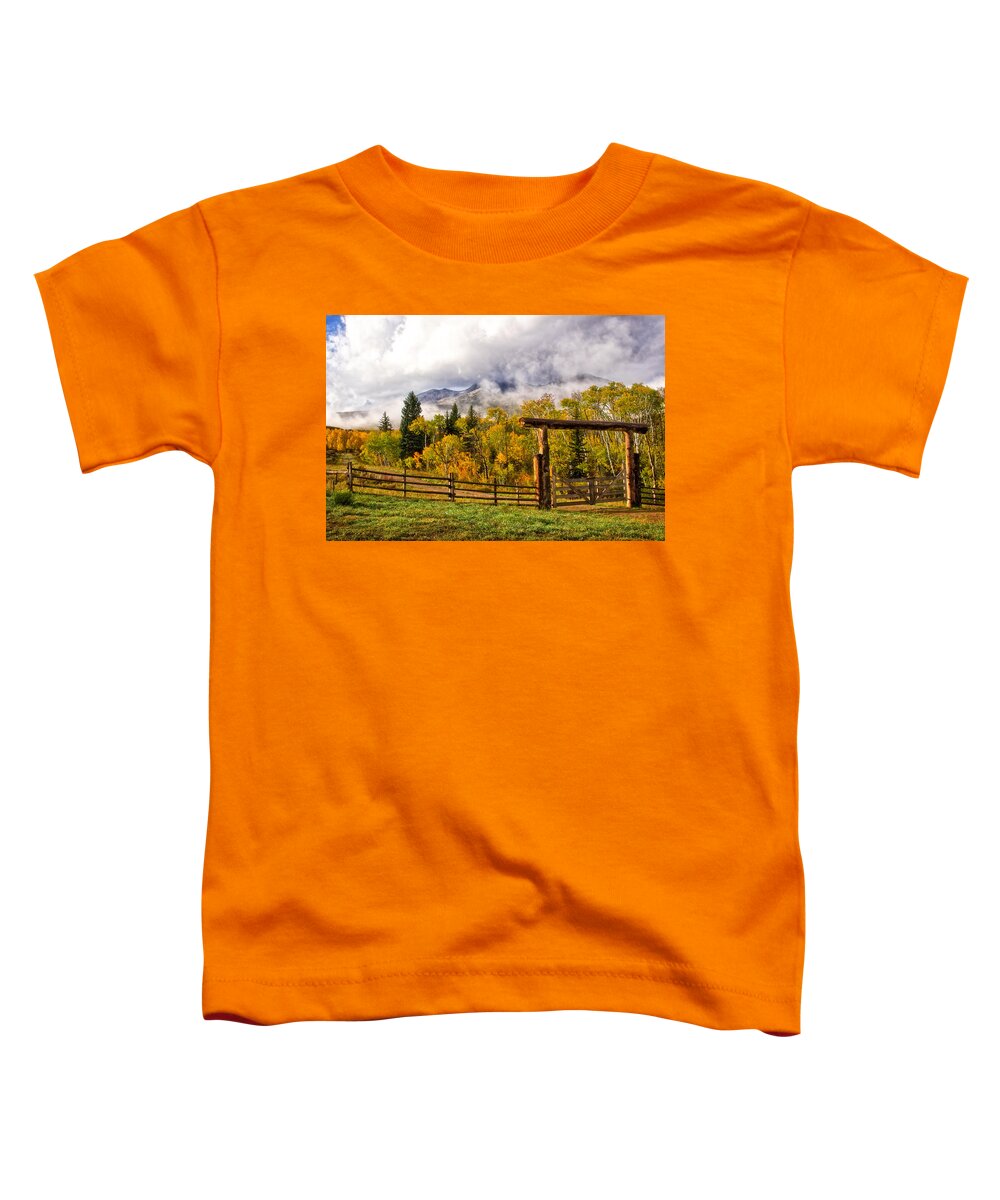 Mt Sopris Toddler T-Shirt featuring the photograph Mt Sopris Under the Clouds by Ronda Kimbrow