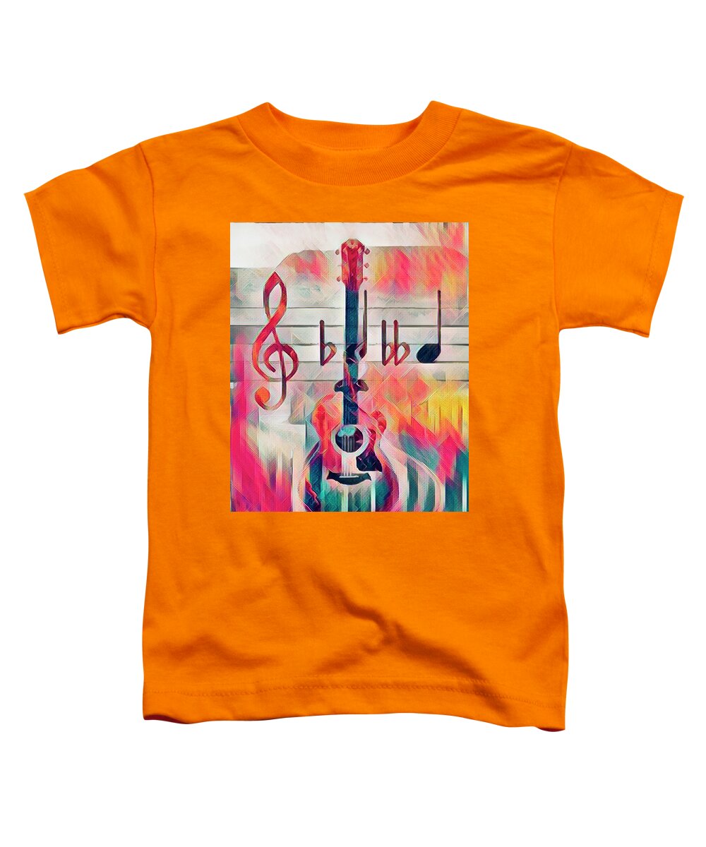 Folk Toddler T-Shirt featuring the photograph Music is Everything Around the Block by Debra and Dave Vanderlaan