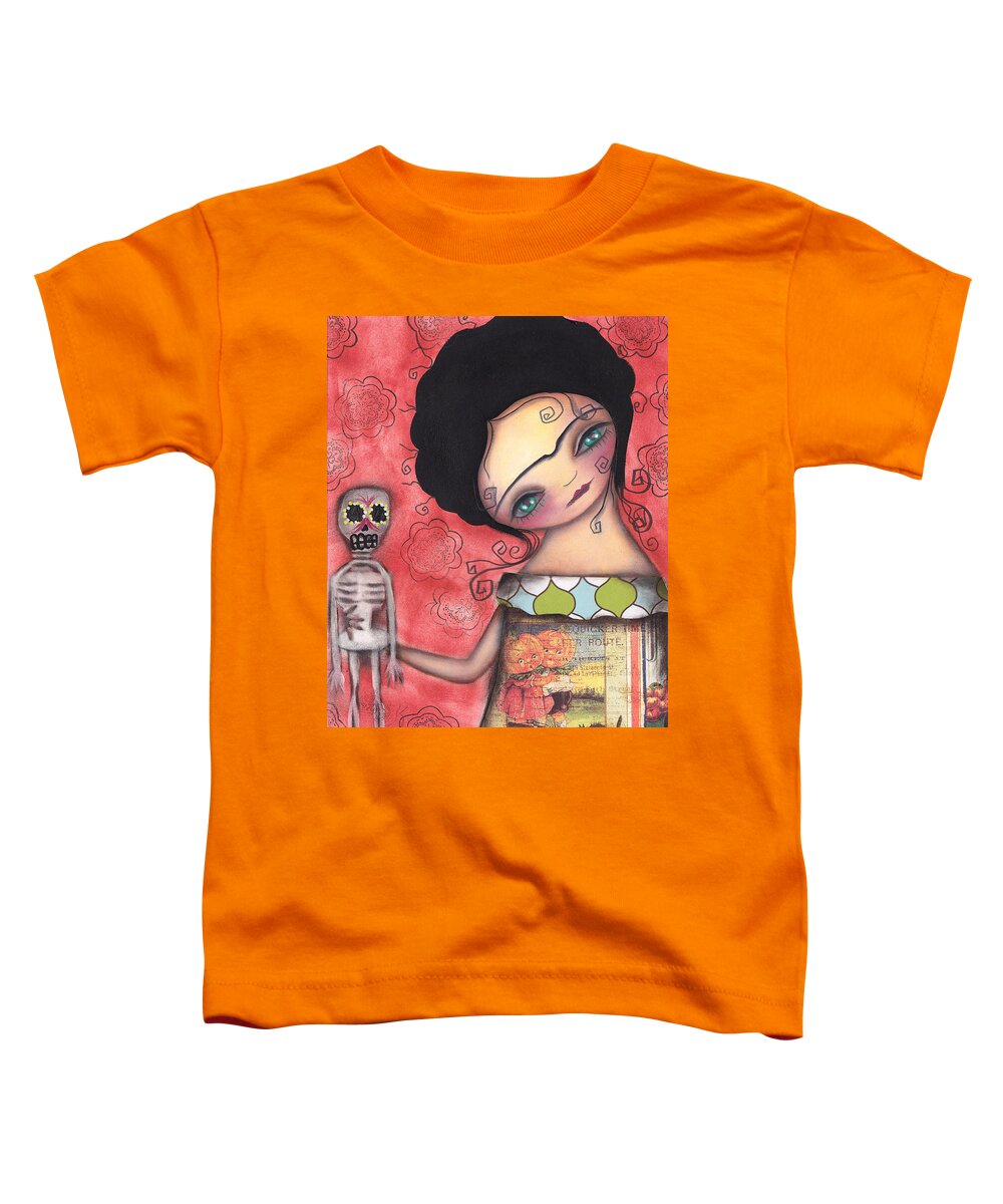 Frida Kahlo Toddler T-Shirt featuring the painting My Puppet by Abril Andrade