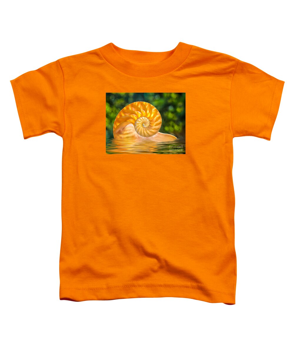 Nautilus Toddler T-Shirt featuring the photograph Nautilus Shell Submerged In Water by Mimi Ditchie