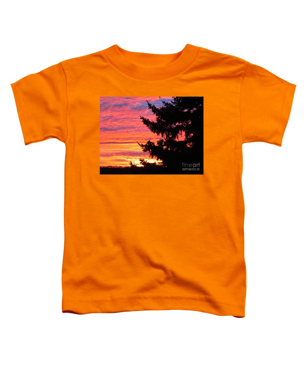 Photograph Toddler T-Shirt featuring the photograph North Dakota Sunset by Delynn Addams