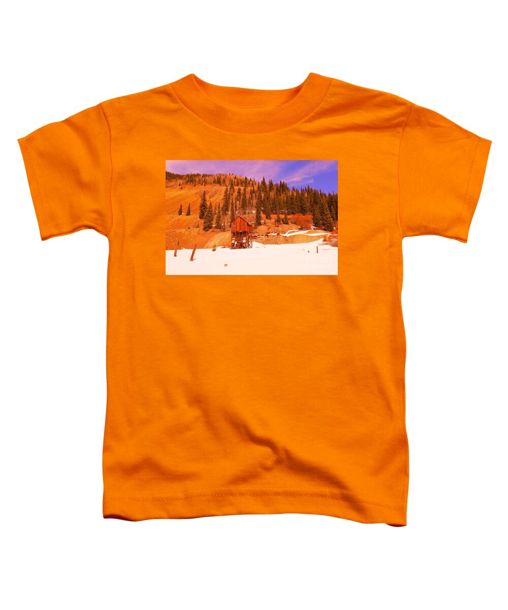 Mine Toddler T-Shirt featuring the photograph Old Colorado mind entrance by Jeff Swan