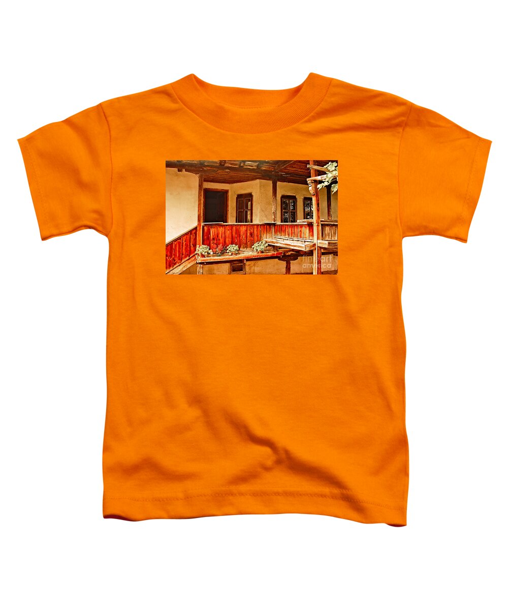 Bulgaria Rurak Areas Toddler T-Shirt featuring the photograph Old Porch Bulgaria by Rick Bragan