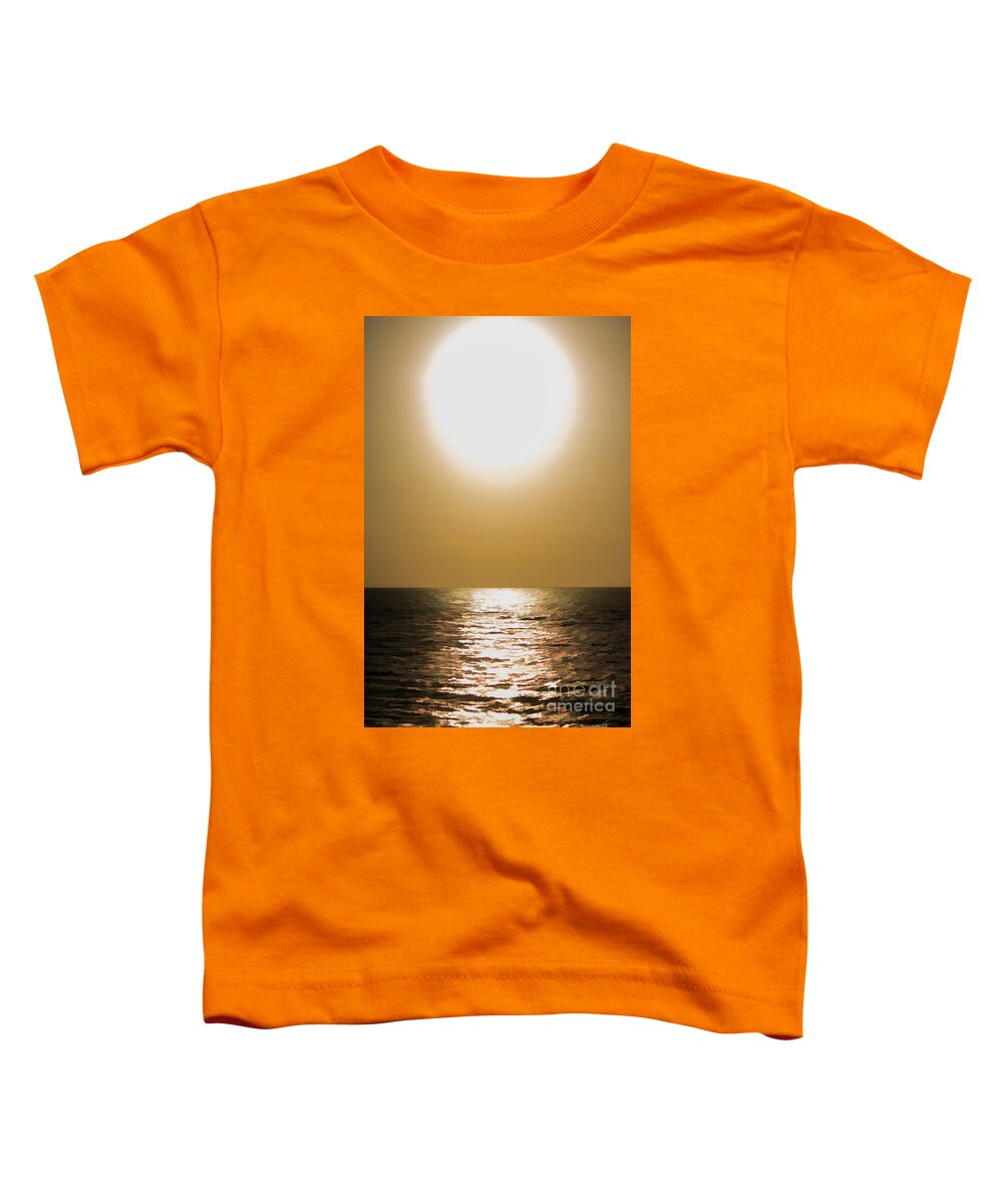 Sun Toddler T-Shirt featuring the photograph On Golden Sunset by Roberta Byram