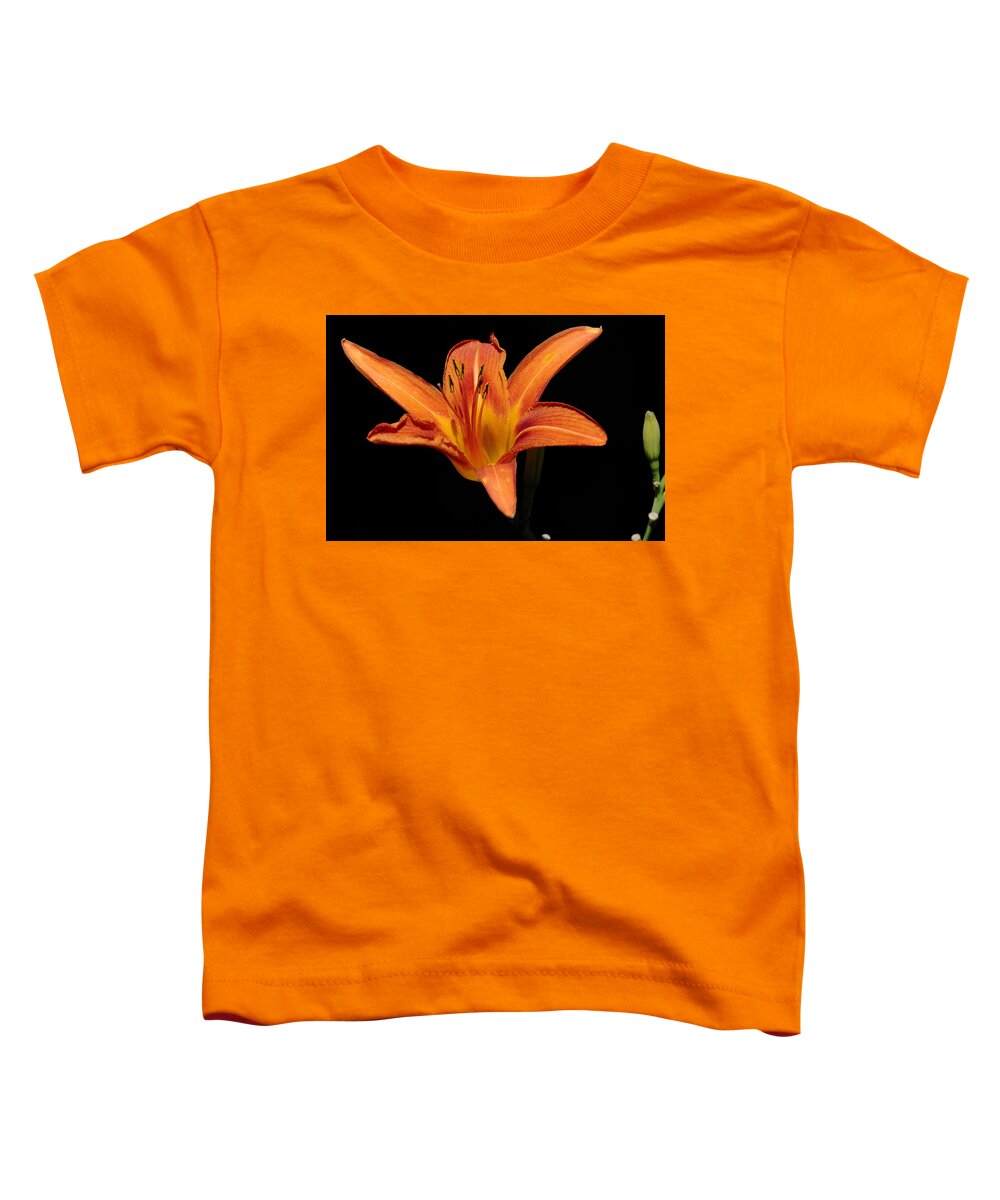 Orange Day-lily Toddler T-Shirt featuring the photograph Orange Day-lily by John Moyer