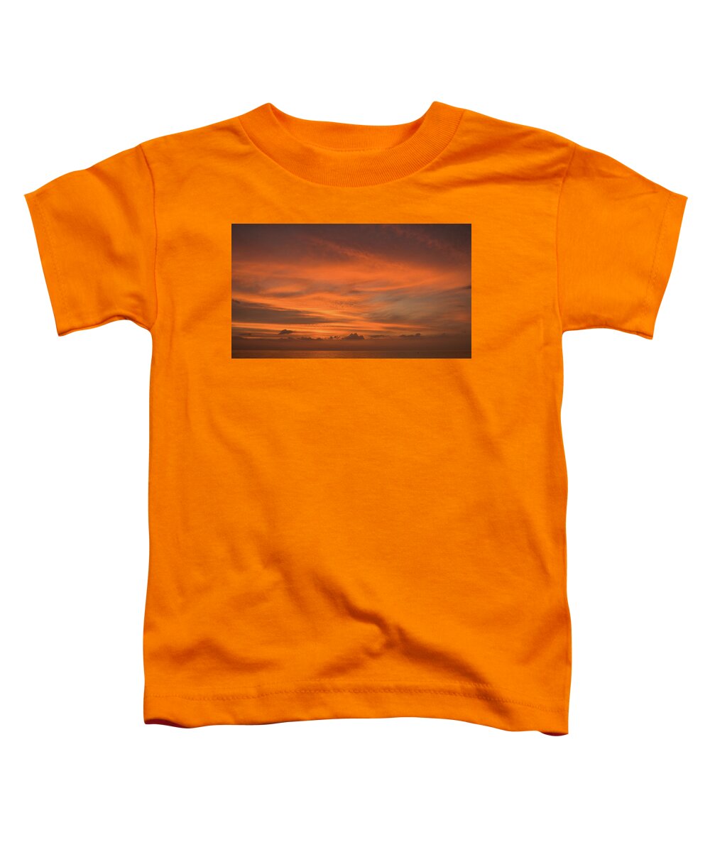 Florida Toddler T-Shirt featuring the photograph Orange Insanity Sunset Venice Florida by Lawrence S Richardson Jr