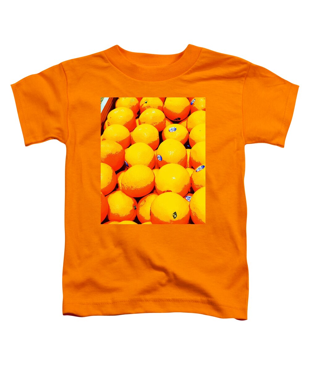 Orange Toddler T-Shirt featuring the digital art Oranges by Katy Hawk