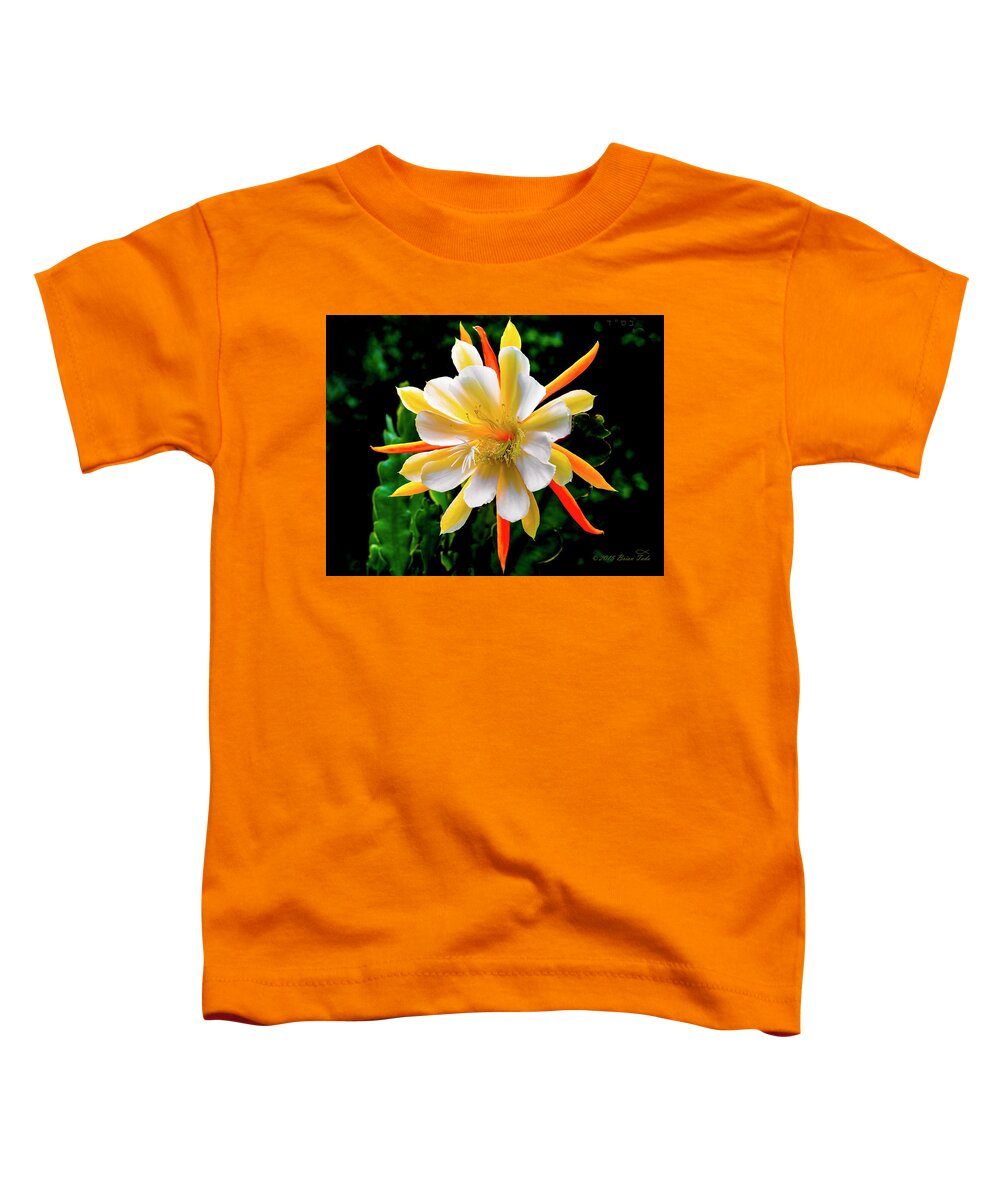 Flower Toddler T-Shirt featuring the photograph Orchid Cactus Epiphyllum by Brian Tada