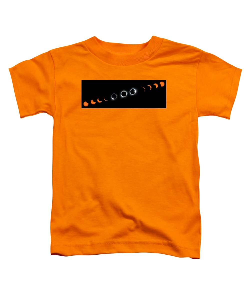 Eclipse Toddler T-Shirt featuring the photograph Panorama of the Great American Eclipse by Tony Hake