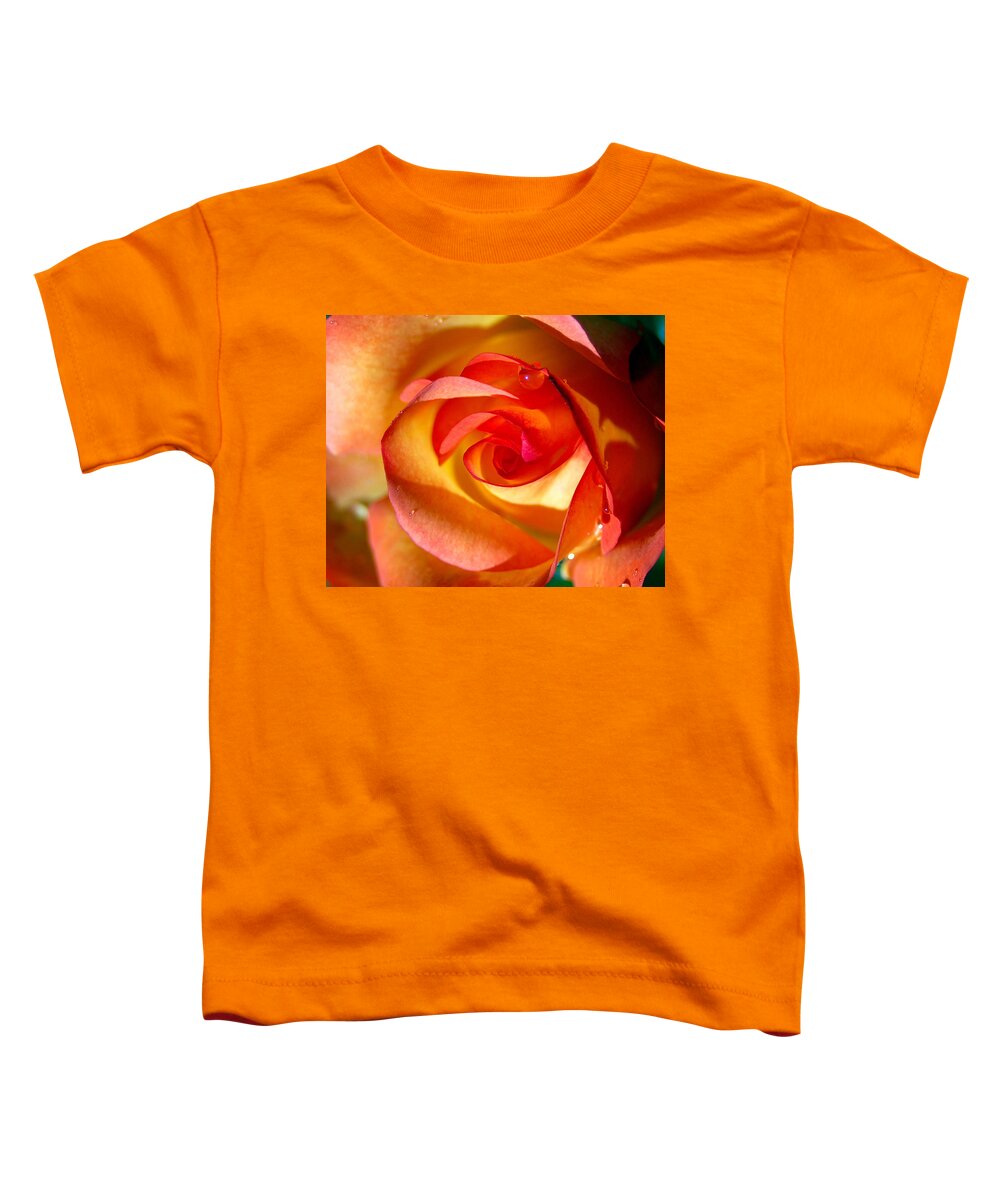 Rose Toddler T-Shirt featuring the photograph Peach Rose by Amy Fose