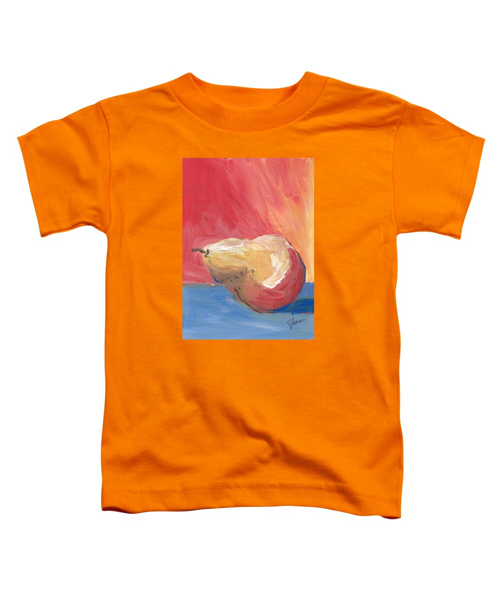 Pear Toddler T-Shirt featuring the painting Pear 1 by Elise Boam