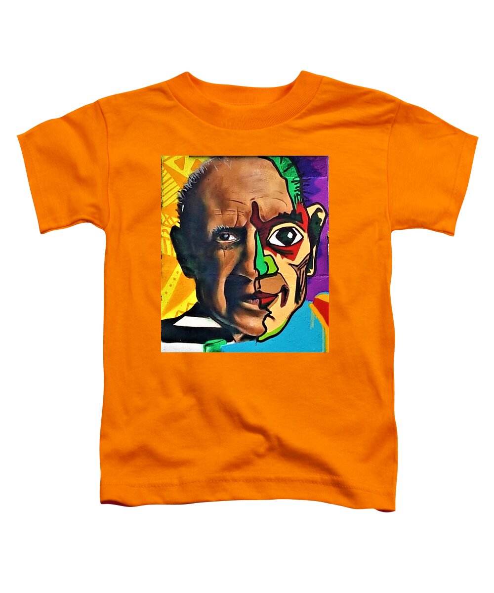 Murals Toddler T-Shirt featuring the photograph PICASSO MURAL in COLOR by Rob Hans