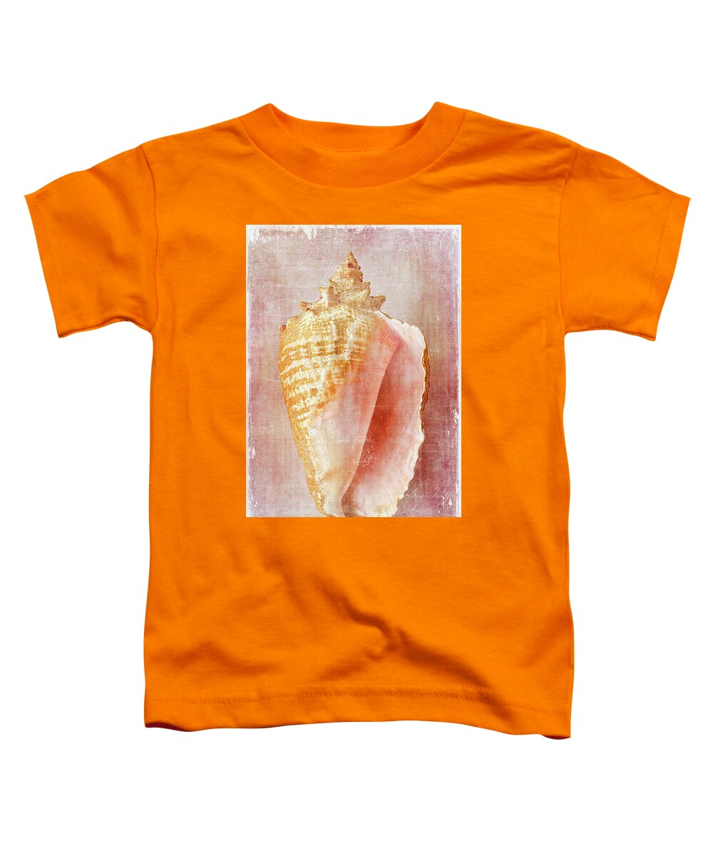 Cindi Ressler Toddler T-Shirt featuring the photograph Pink Conch by Cindi Ressler