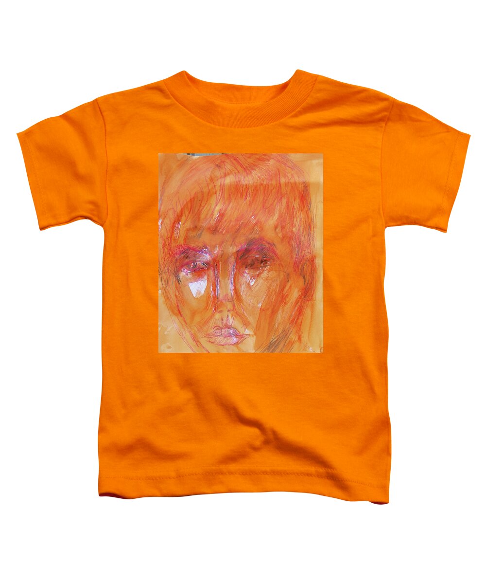 Abstract Toddler T-Shirt featuring the painting Pumpkin by Judith Redman