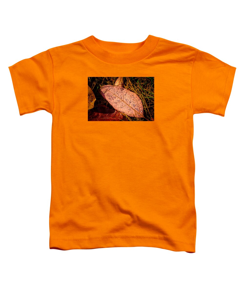 Raindrops Toddler T-Shirt featuring the photograph Raindrops on the Fallen - vii by Mark Rogers