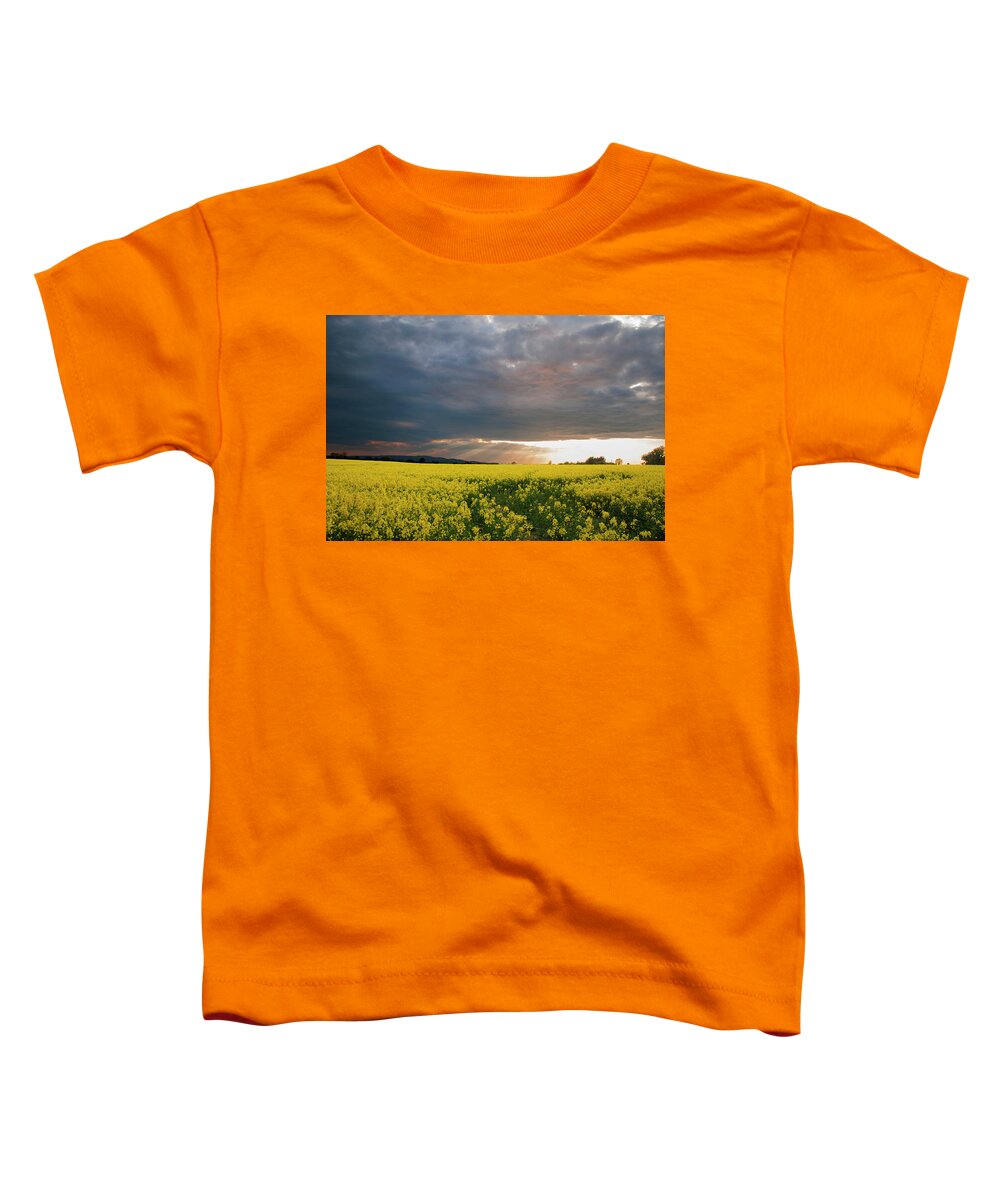 Sun Rays Through Clouds Toddler T-Shirt featuring the photograph Rays at Sunset by Rob Hemphill