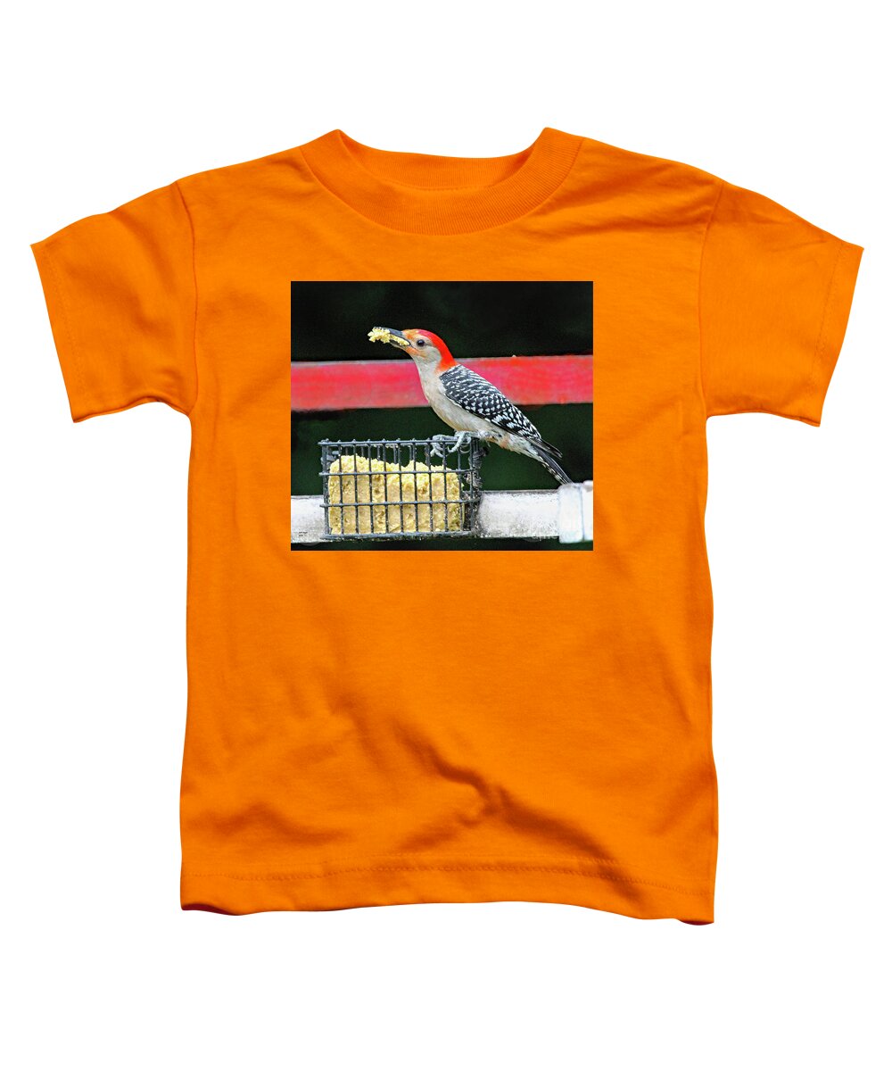 Nature Toddler T-Shirt featuring the photograph Red Bellied Woodpecker by DB Hayes