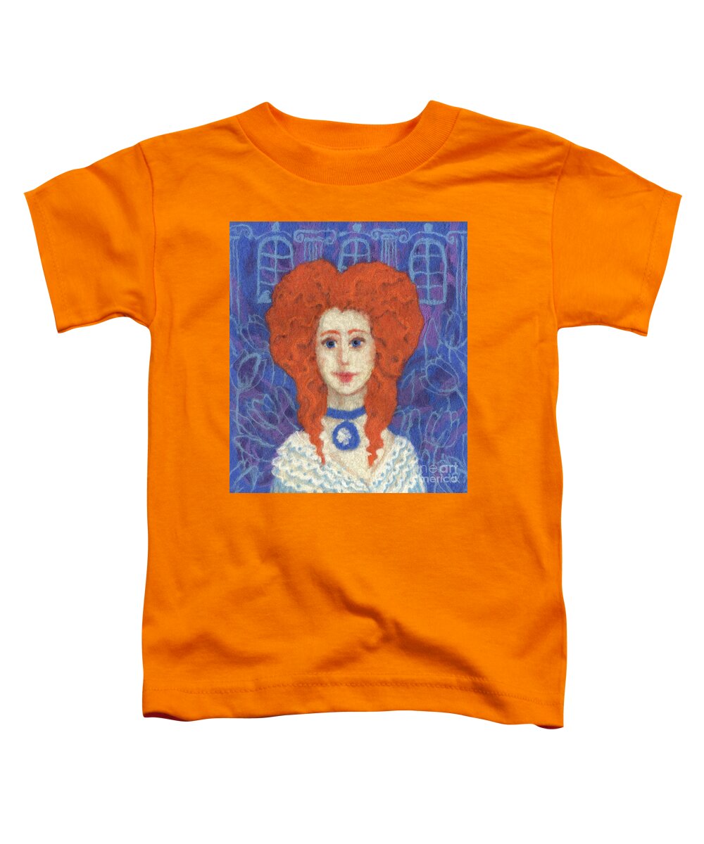 Ginger Girl Toddler T-Shirt featuring the tapestry - textile Red Hair by Julia Khoroshikh