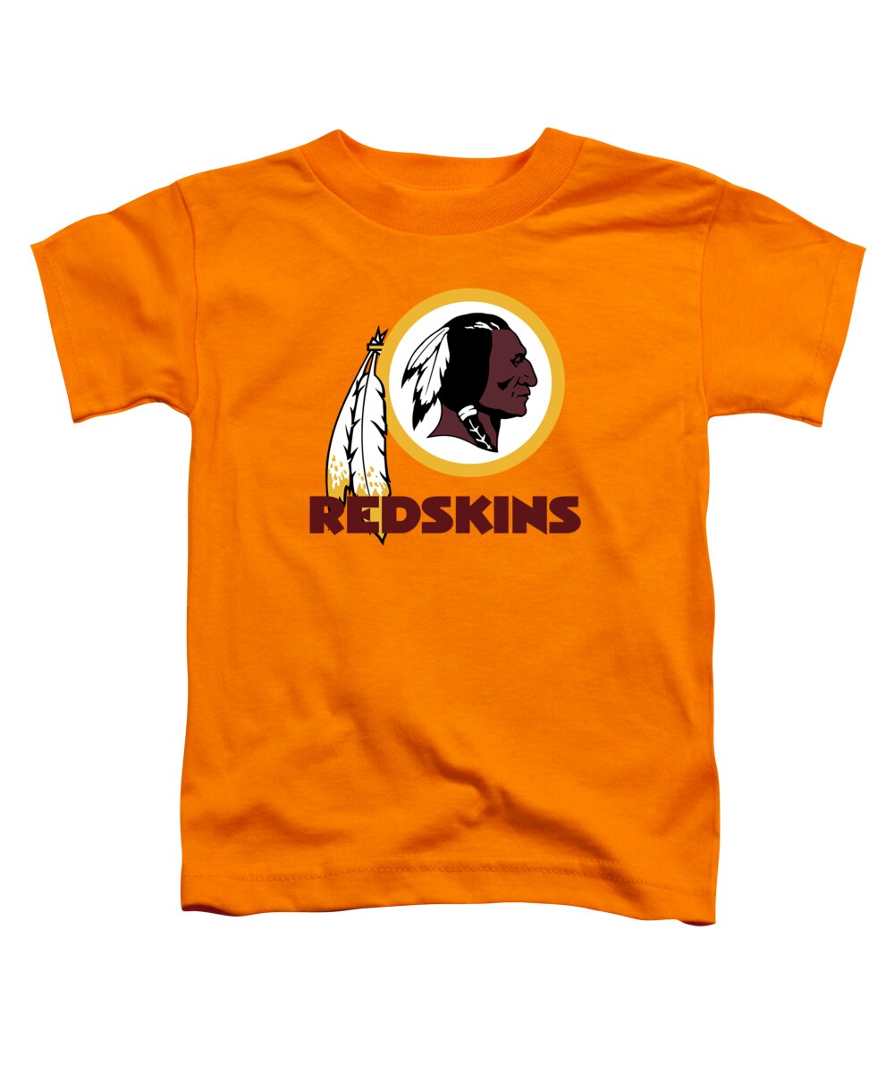 Washington Redskins Toddler T-Shirt featuring the mixed media Washington Redskins on an abraded steel texture by Movie Poster Prints