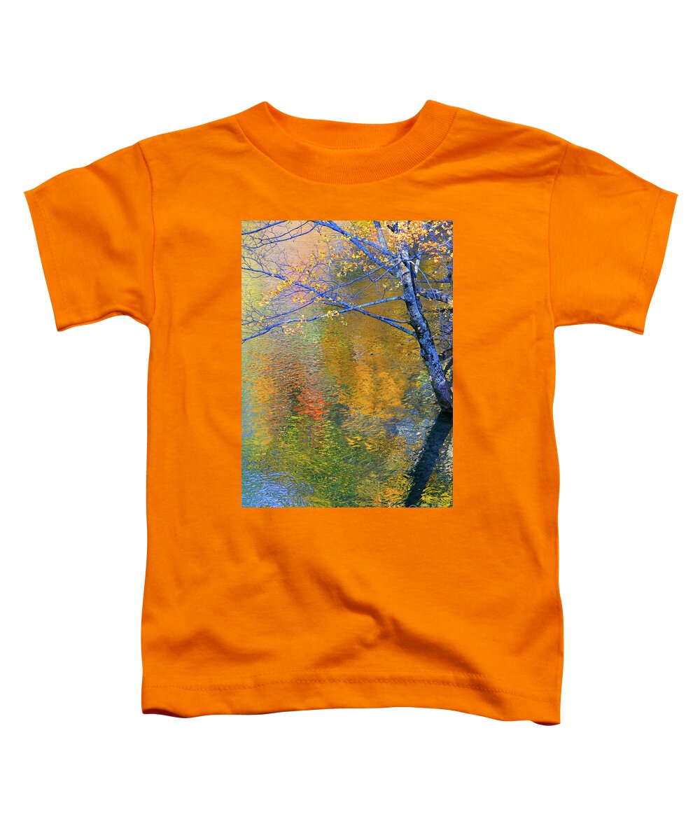 Fall Toddler T-Shirt featuring the photograph Reflecting Autumn by Mariarosa Rockefeller