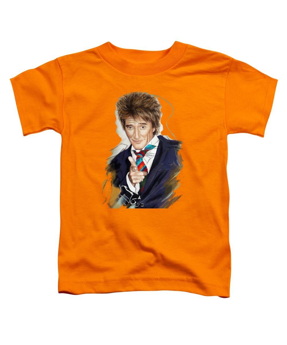 Rod Stewart Toddler T-Shirt featuring the pastel Rod Stewart by Melanie D