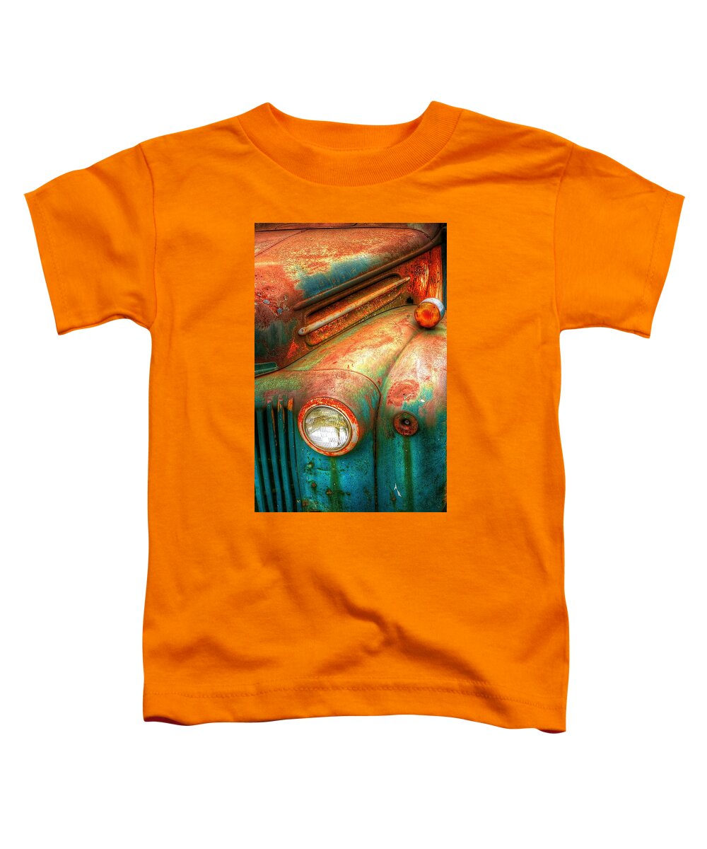 Ford Toddler T-Shirt featuring the photograph Rusty Old Ford by Randy Pollard