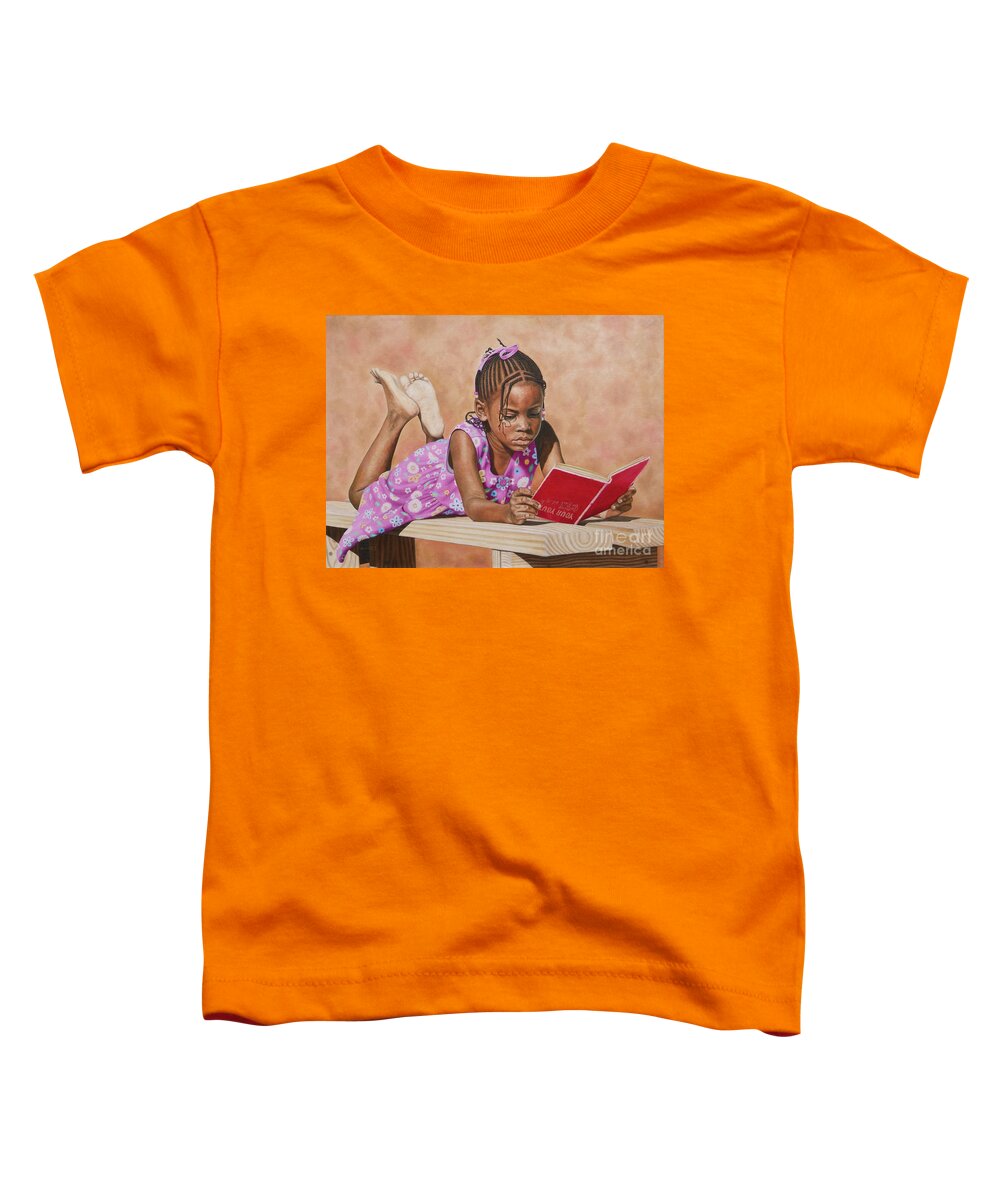 Little Toddler T-Shirt featuring the painting Shaquel by Nicole Minnis