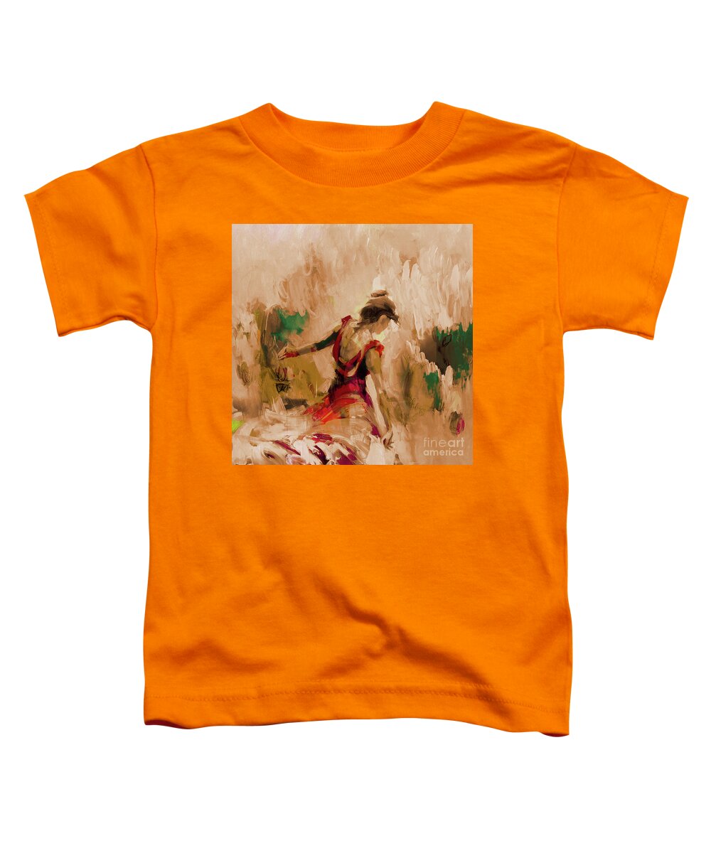 Dance Toddler T-Shirt featuring the painting Spanish Dance Culture by Gull G