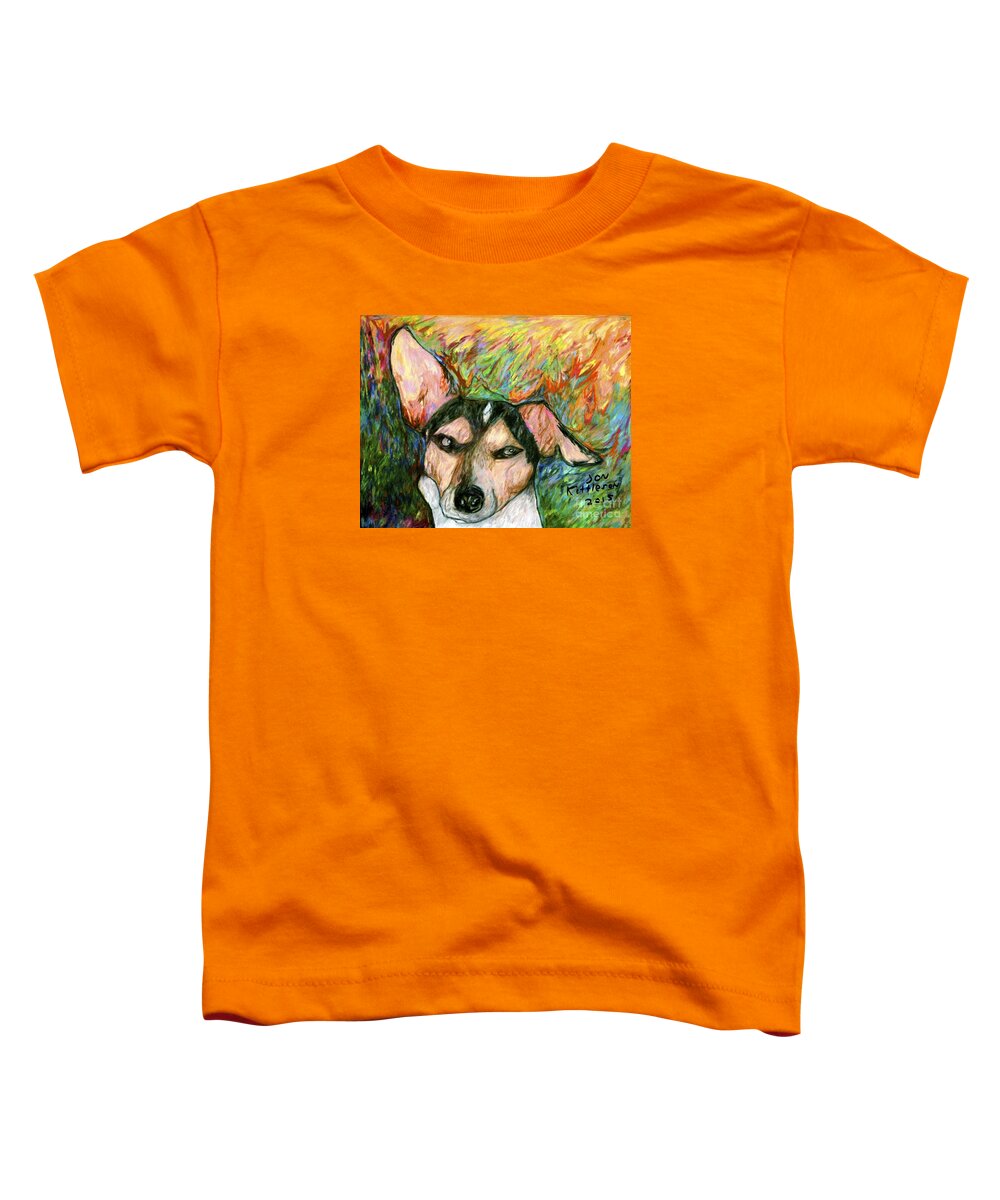 A Great Dog Toddler T-Shirt featuring the drawing Spence by Jon Kittleson