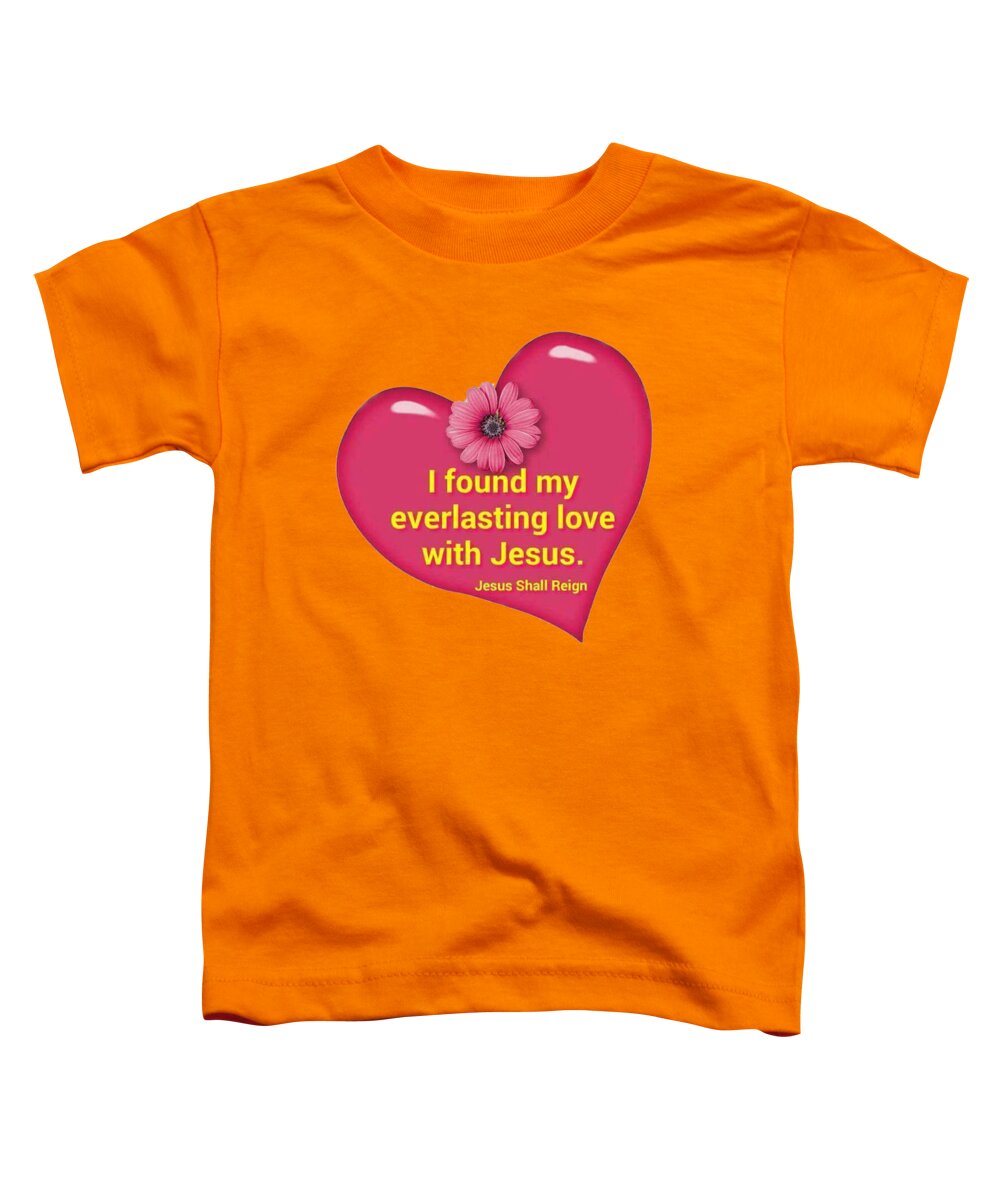  Toddler T-Shirt featuring the painting Spiritual 33 I Found My Love T-shirt by Herb Strobino