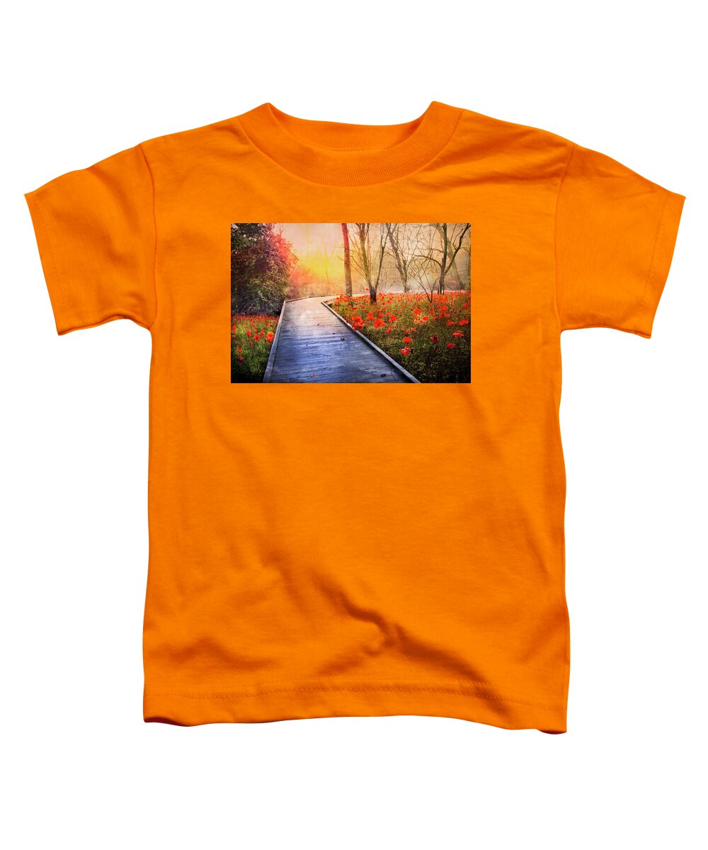 Appalachia Toddler T-Shirt featuring the photograph Stroll into the Garden by Debra and Dave Vanderlaan