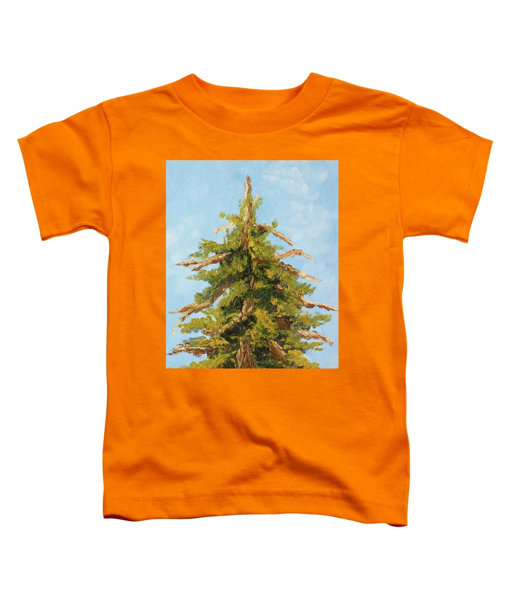 Oil Painting Toddler T-Shirt featuring the painting Study of a Tree by Theresa Cangelosi