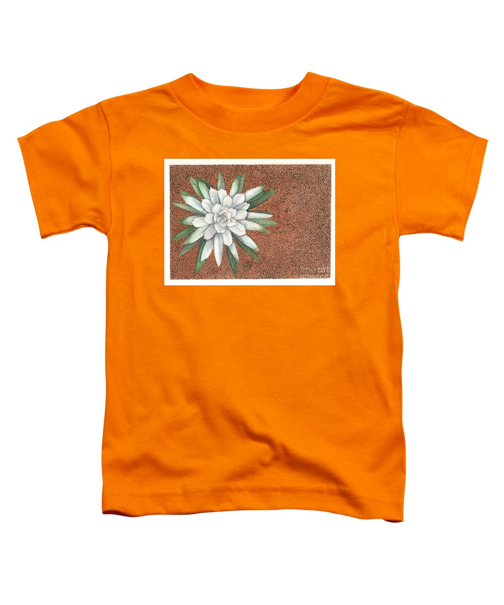 Succulent Toddler T-Shirt featuring the painting Succulent by Hilda Wagner