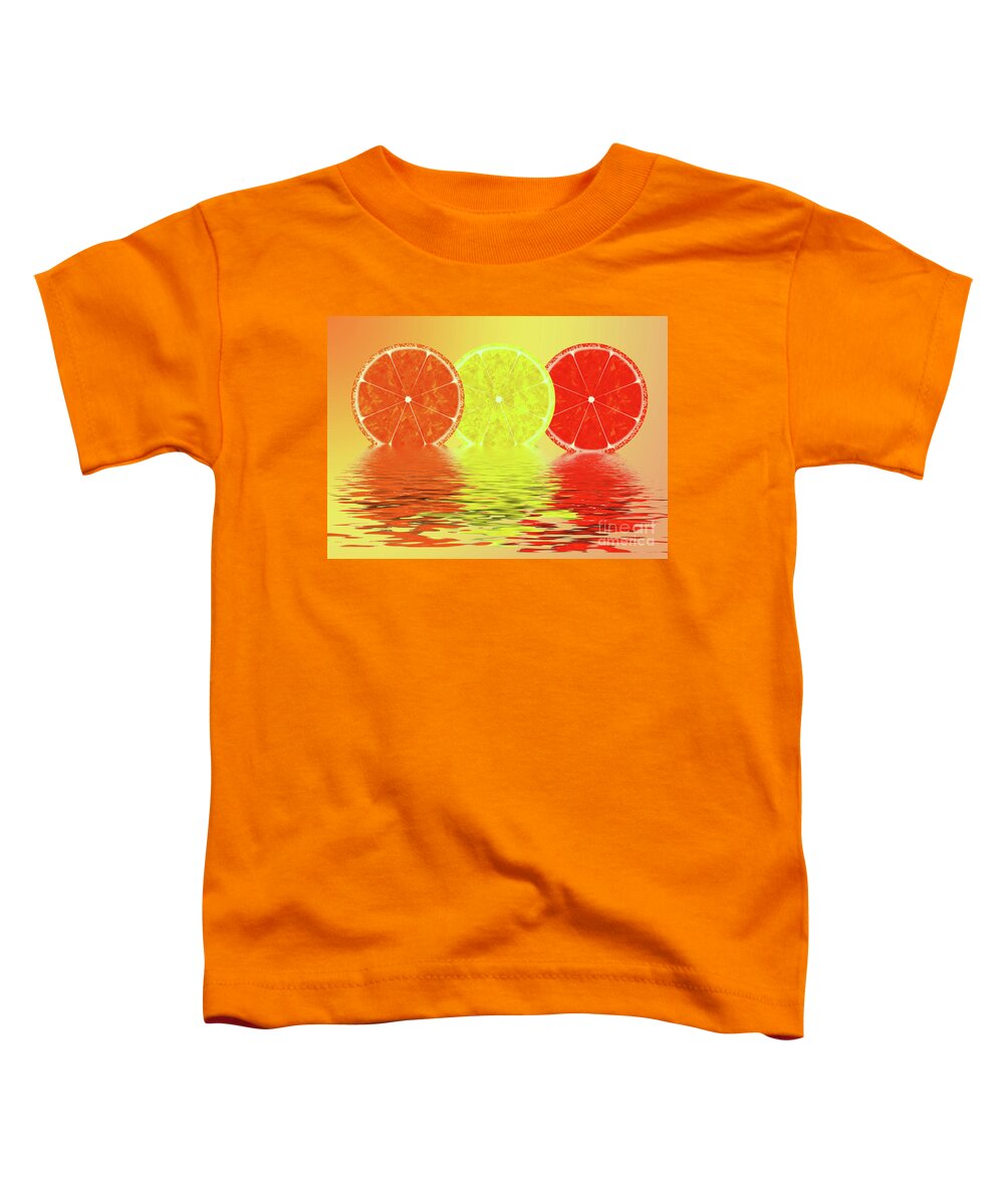 Orange Toddler T-Shirt featuring the digital art Orange,Lemon,Blood Orange by Ioannis K