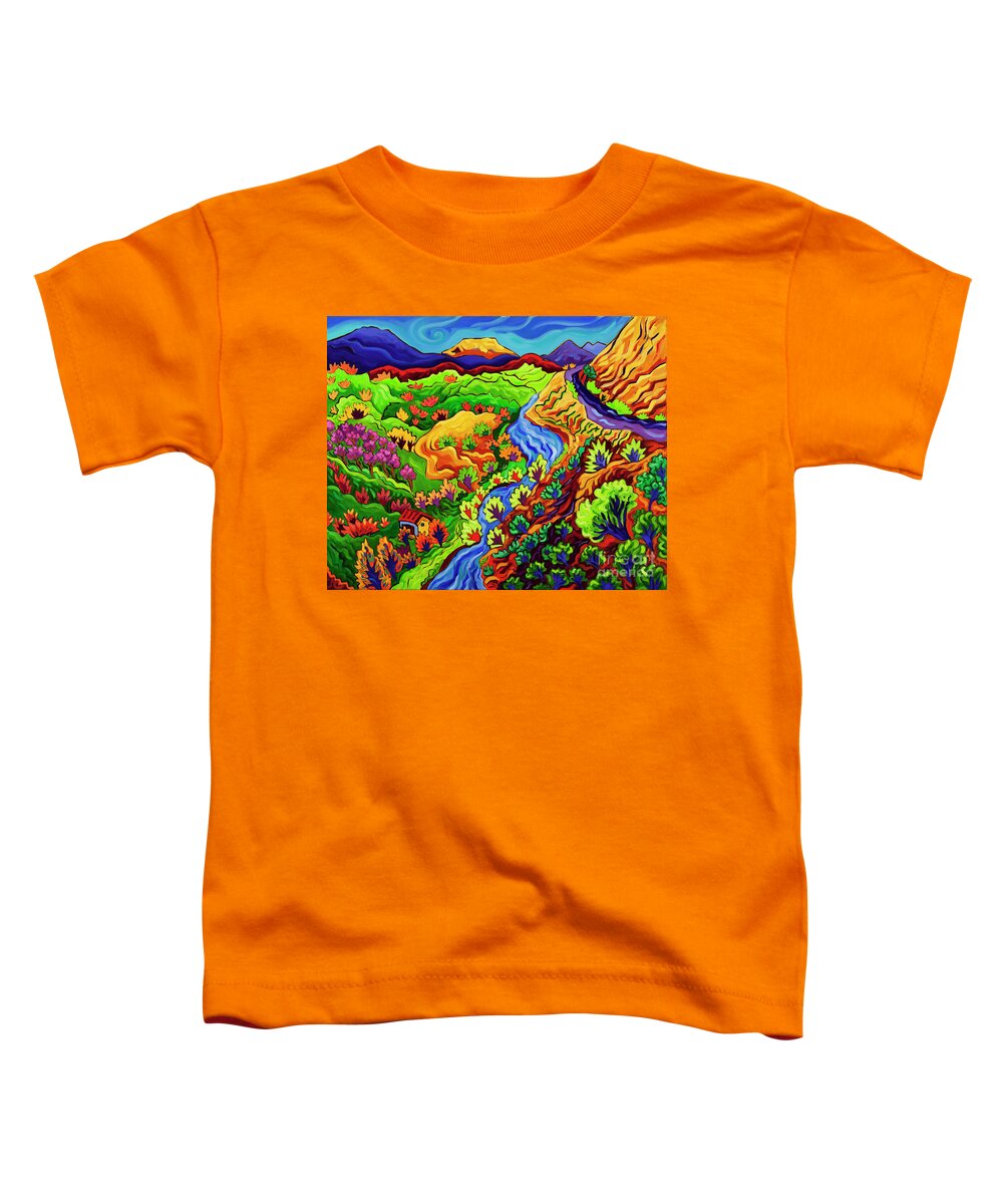 Rio Grande Toddler T-Shirt featuring the painting Summer Sojourn by Cathy Carey