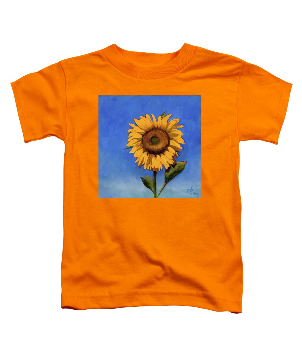 Sunflower Toddler T-Shirt featuring the painting Summertime by Billie Colson