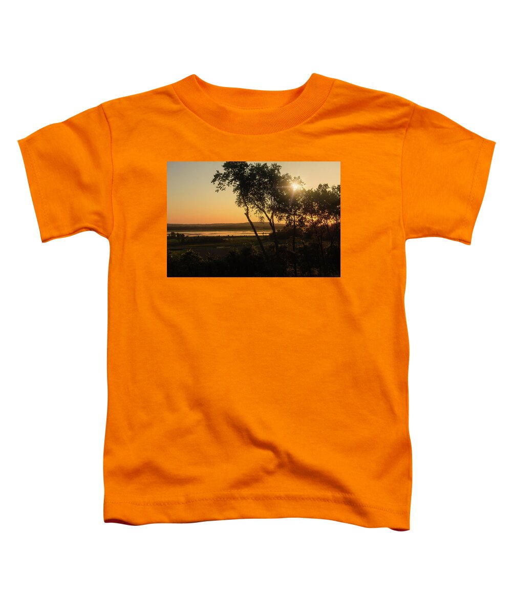 Galena Toddler T-Shirt featuring the photograph Sun Sets on the Backwaters by Joni Eskridge