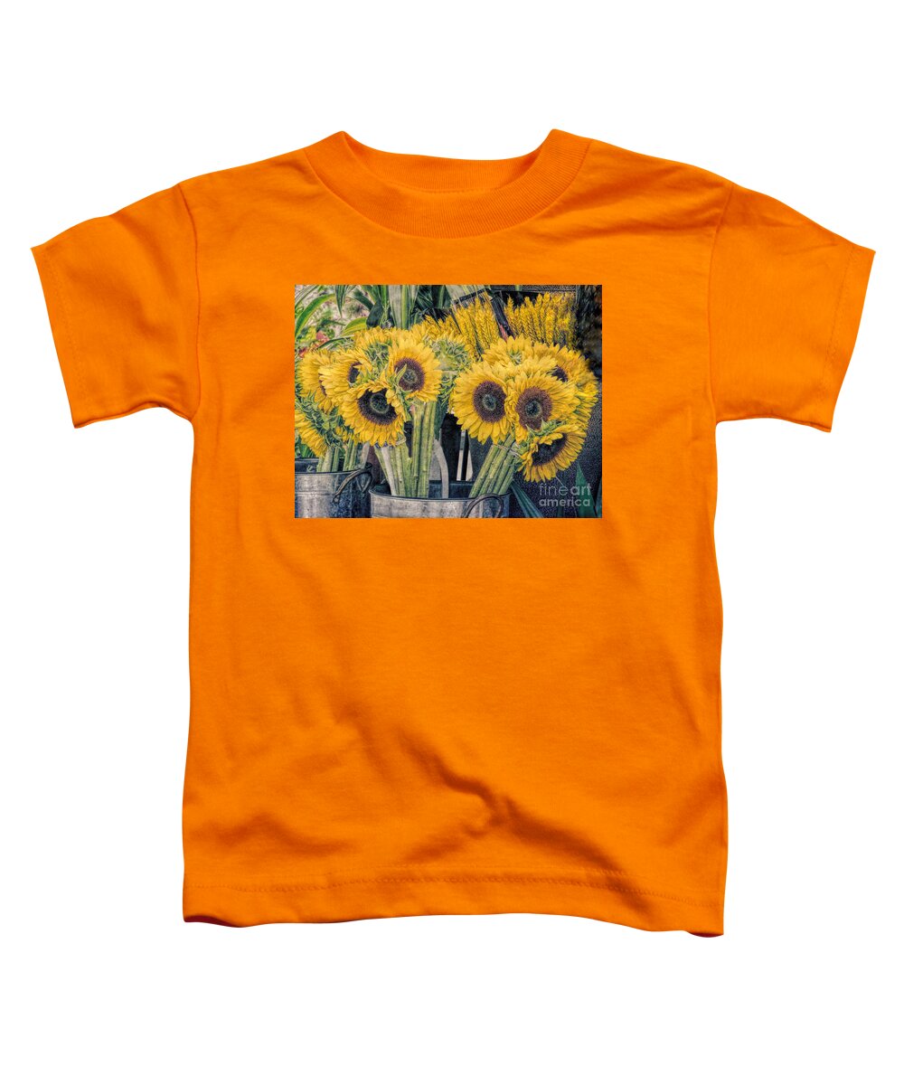 Sunflowers Toddler T-Shirt featuring the photograph Sunflowers for Sale by Janice Drew