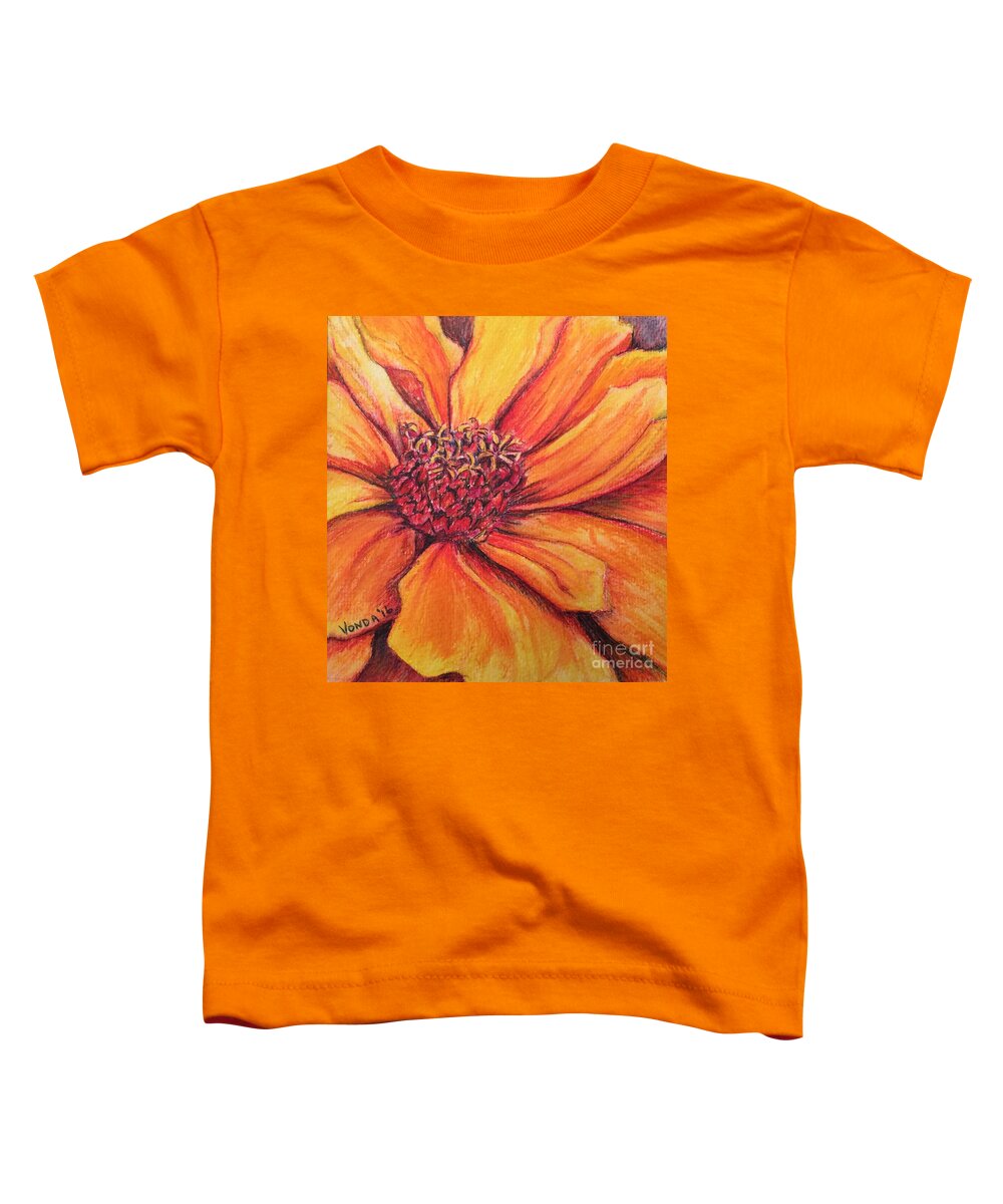 Macro Toddler T-Shirt featuring the drawing Sunny Perspective by Vonda Lawson-Rosa