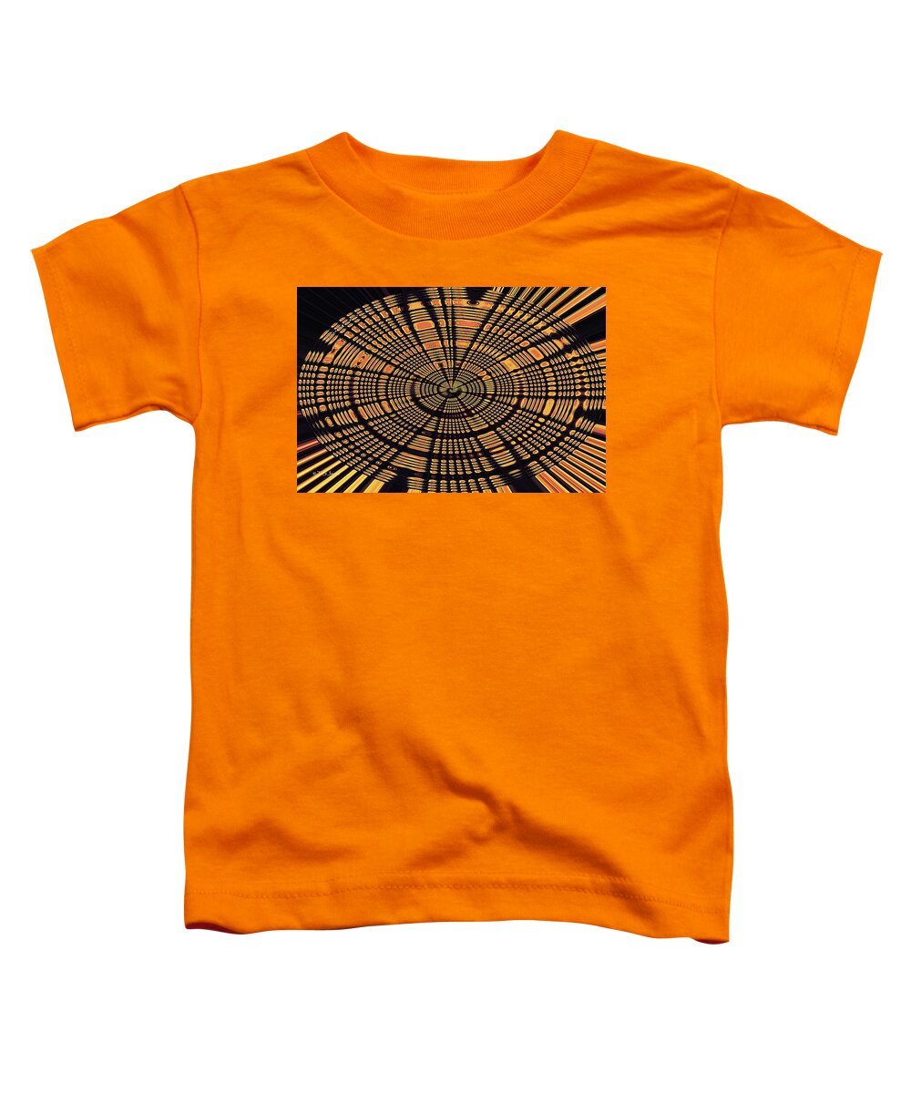 Sunset # 2132 Oval Abstract Toddler T-Shirt featuring the digital art Sunset # 2132 Oval Abstract by Tom Janca