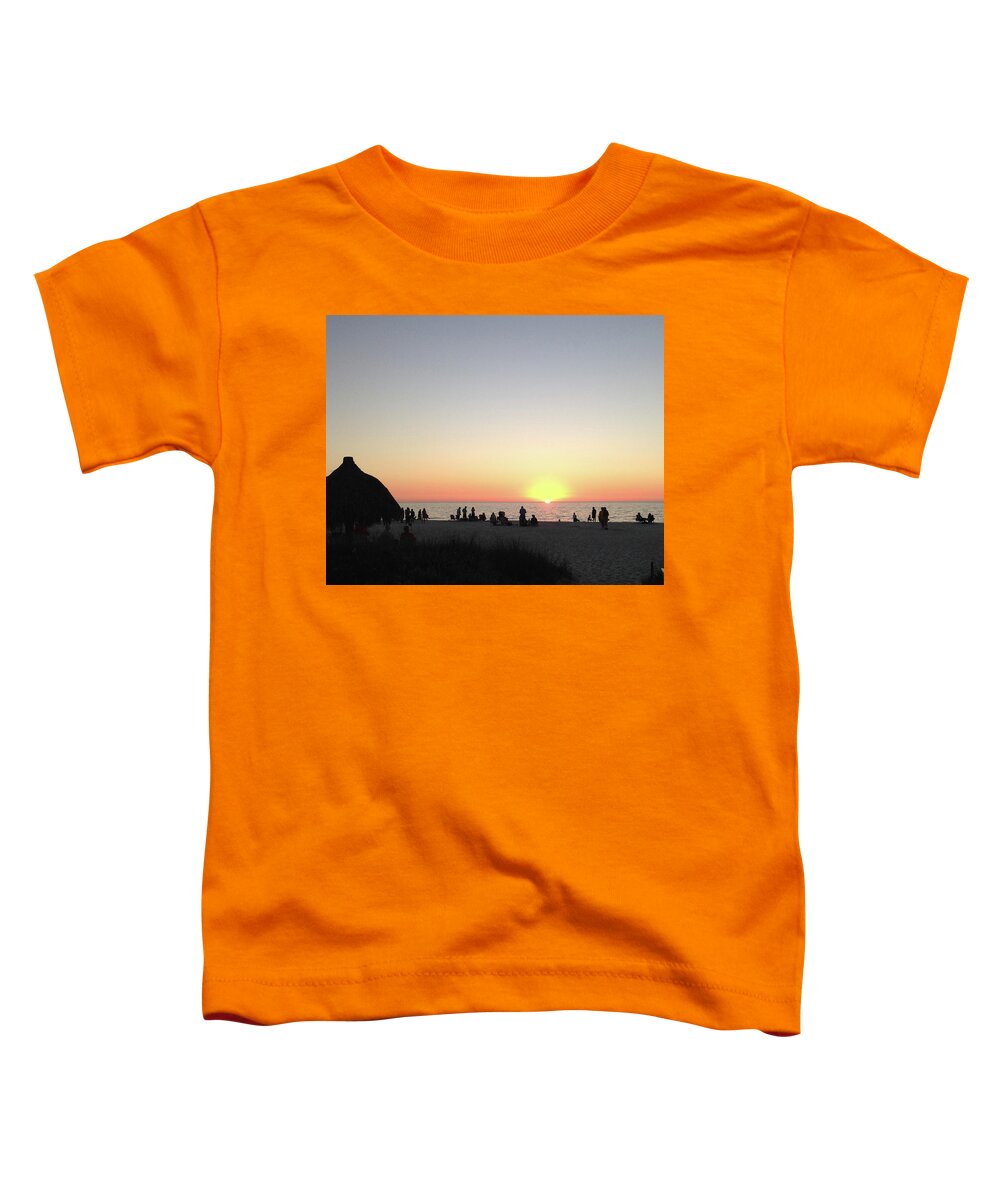 Sunset Toddler T-Shirt featuring the photograph Sunset on the Beach by Susan Grunin
